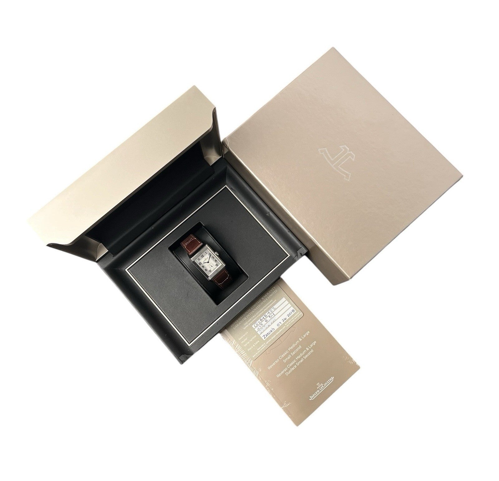 Jaeger-LeCoultre Reverso Silver & Black Dial Steel 28mm Manual Wind Q3848422