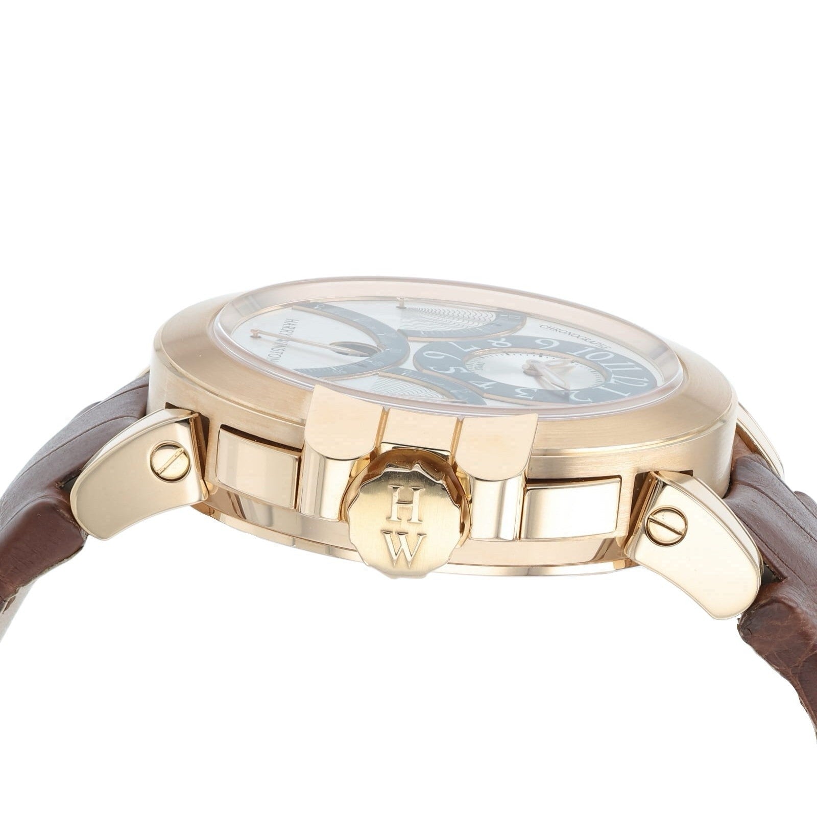 Harry Winston Ocean Tri-Retrograde 18k Rose Gold Silver Dial 44mm OCEACT44RR001