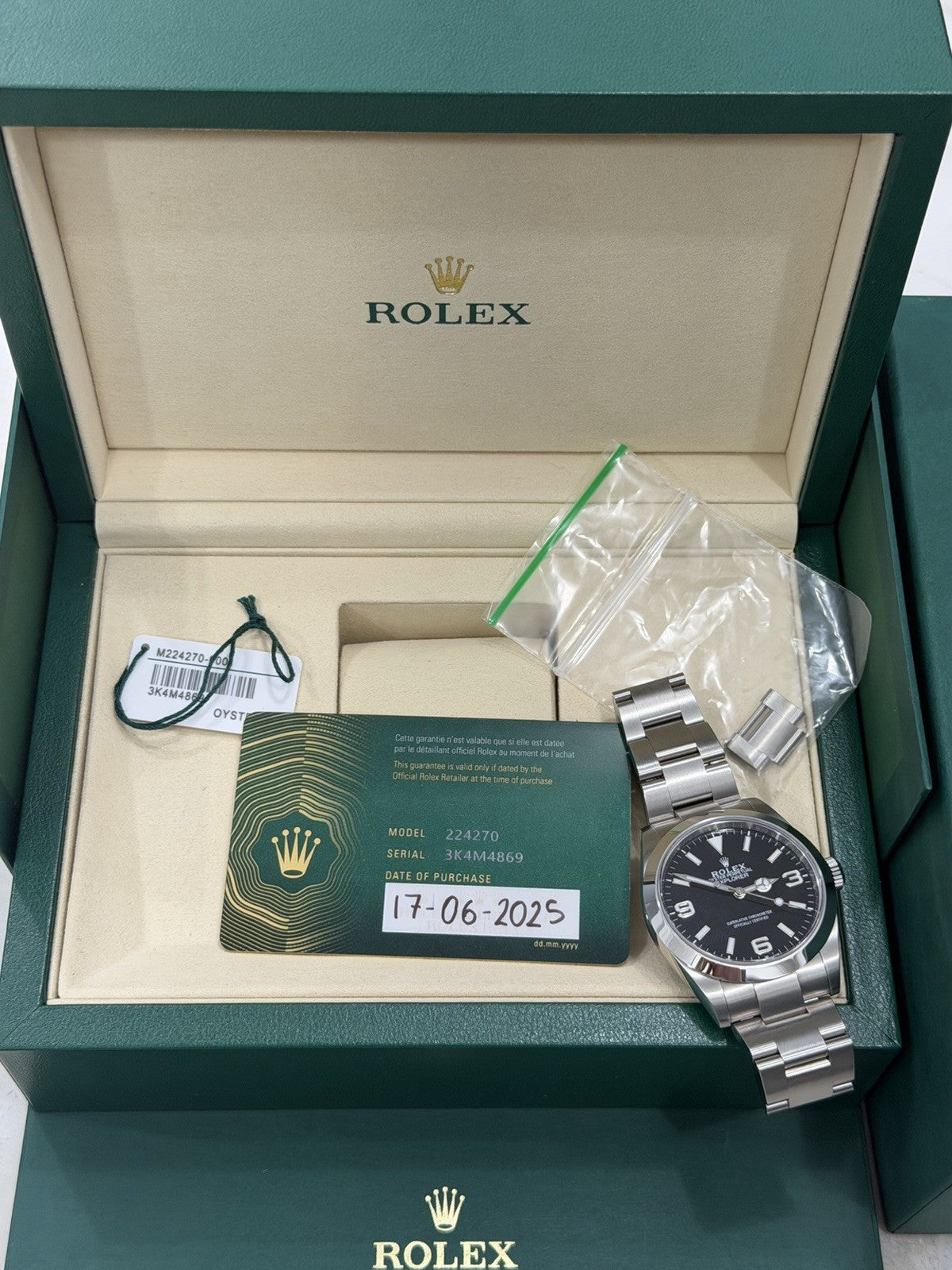 2025 Rolex Explorer Black Dial Stainless Steel 40mm Automatic Men’s Watch 224270