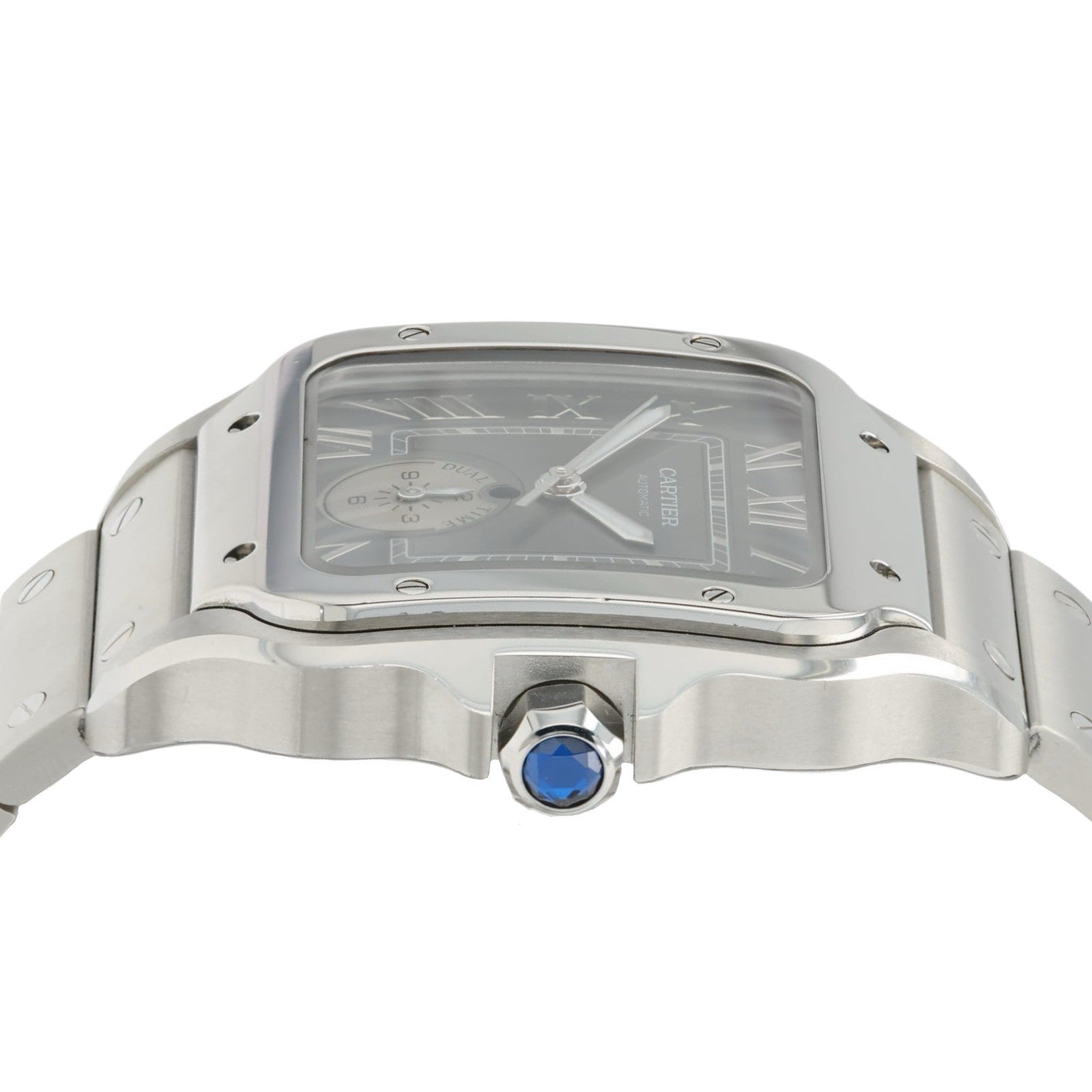 Cartier Santos Dial Time Gray Dial Steel 40.2mm Automatic Men’s Watch WSSA0076