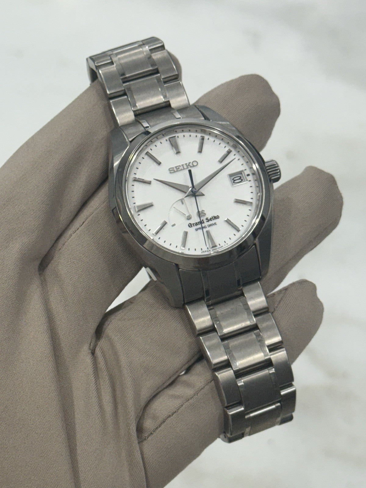 Grand Seiko Spring Drive Titanium Snowflake 41mm Automatic Men's Watch SBGA011