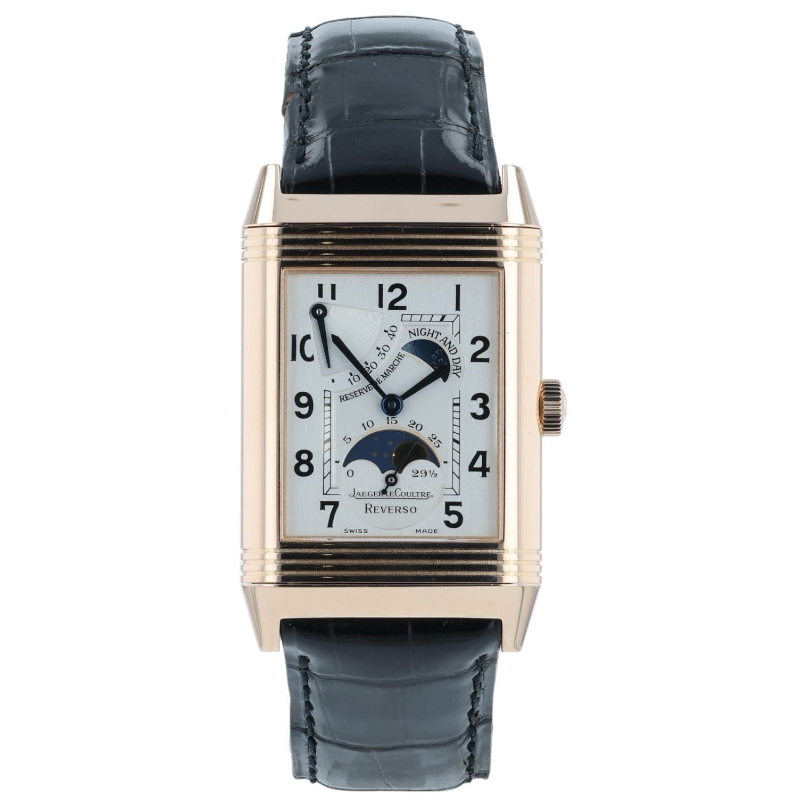 Jaeger LeCoultre Reverso 18k Rose Gold Silver Dial 26mm Manual Wind Q2752420