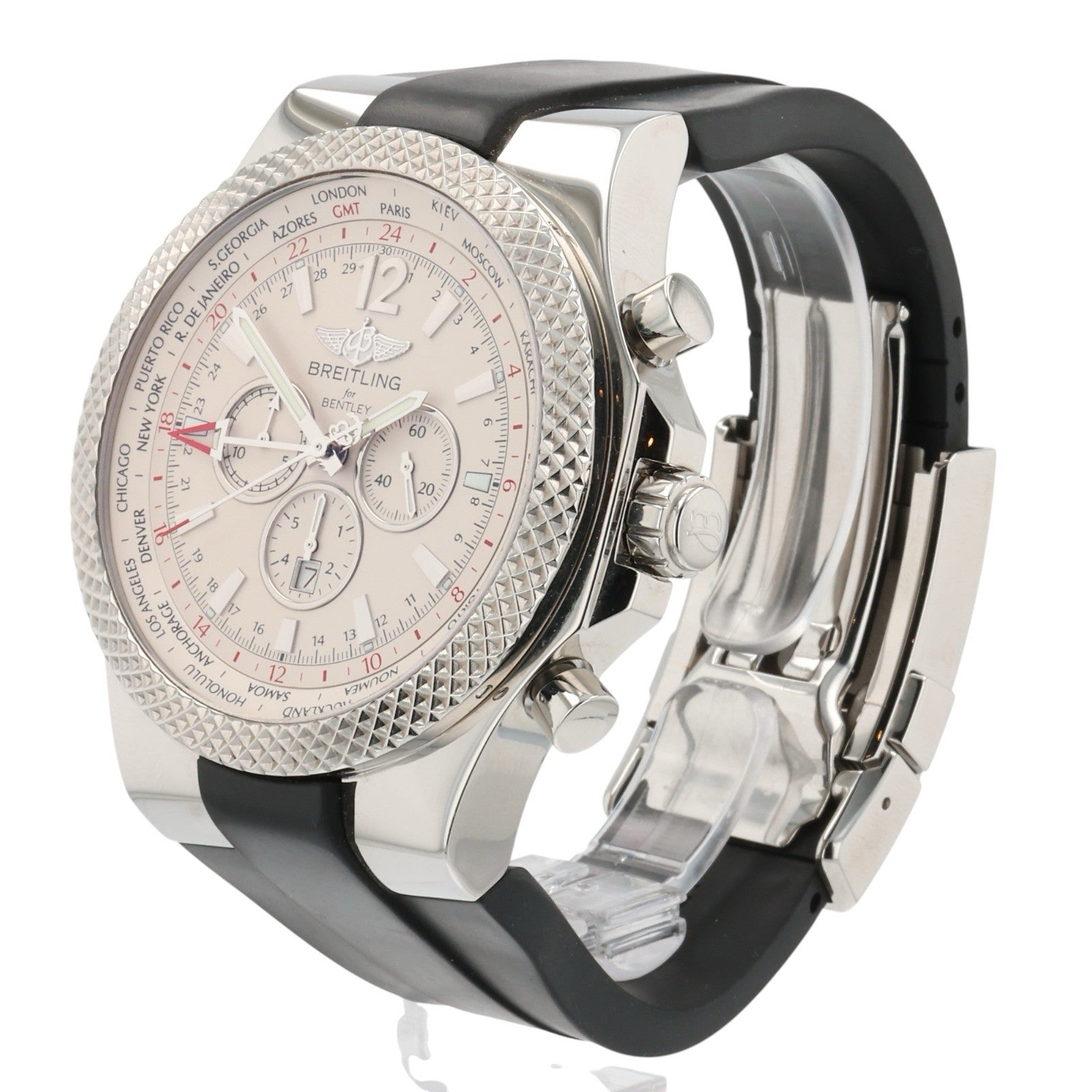Breitling Bentley GMT Stainless Steel Cream Dial 49mm Automatic Men’s A47362