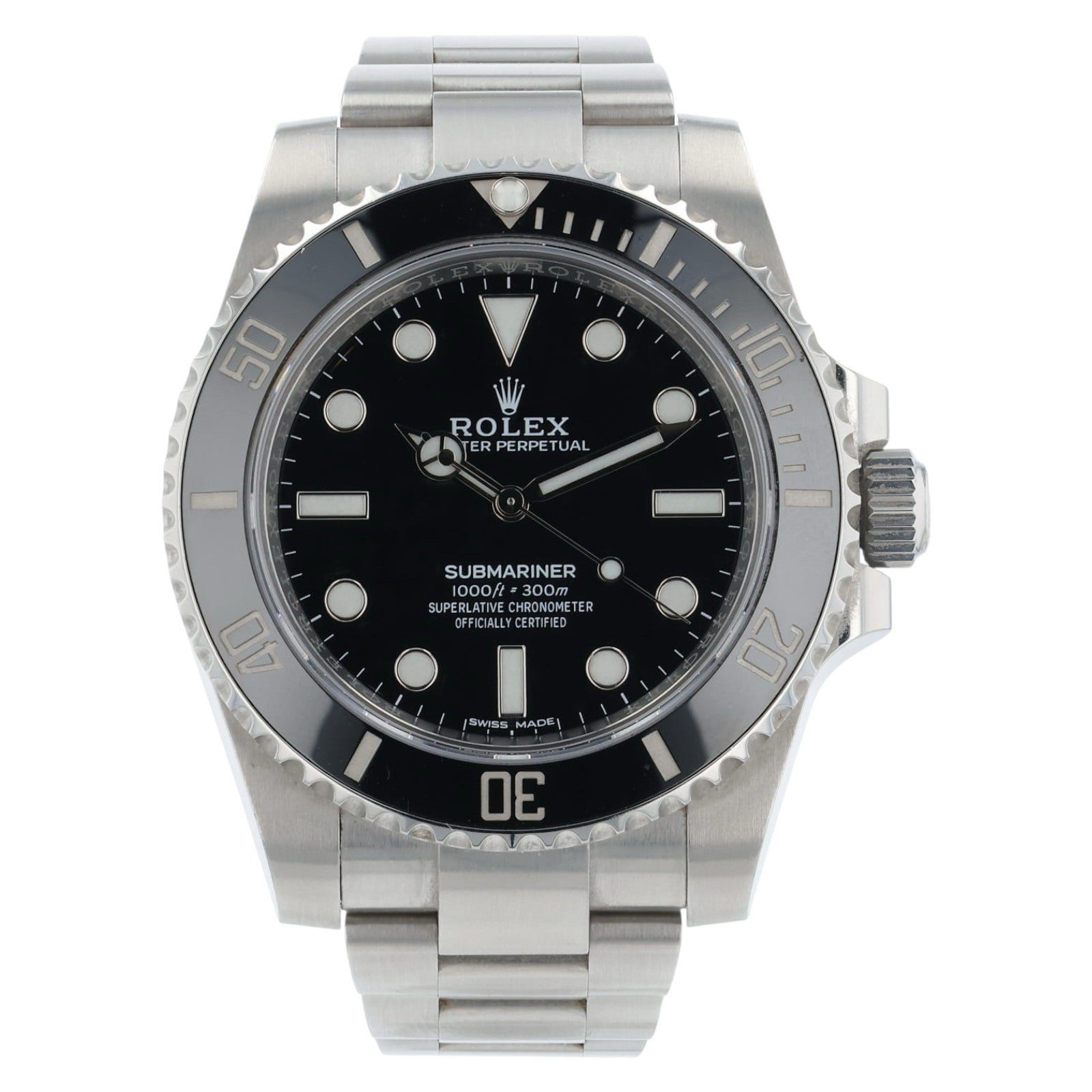 Rolex Submariner No Date Stainless Steel Black Dial 40mm Automatic Men’s 114060
