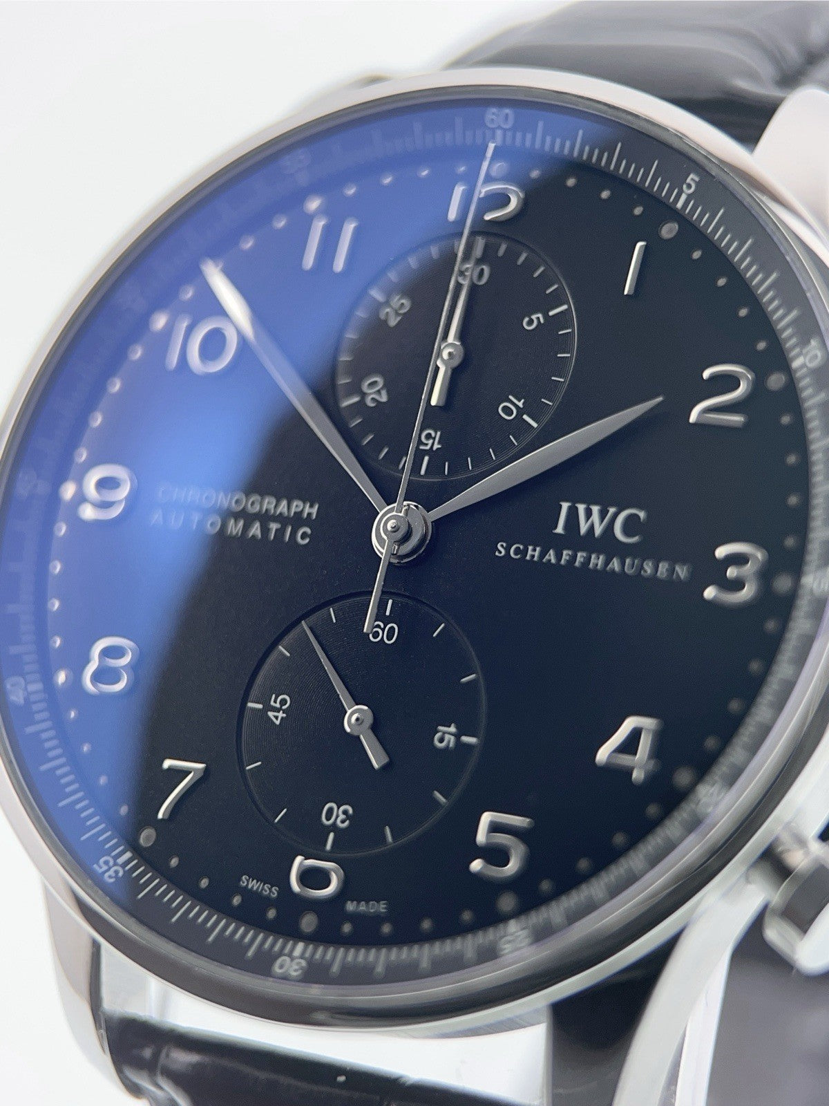 IWC Portuguese Stainless Steel Black Dial 41mm Automatic Men's Watch IW371438