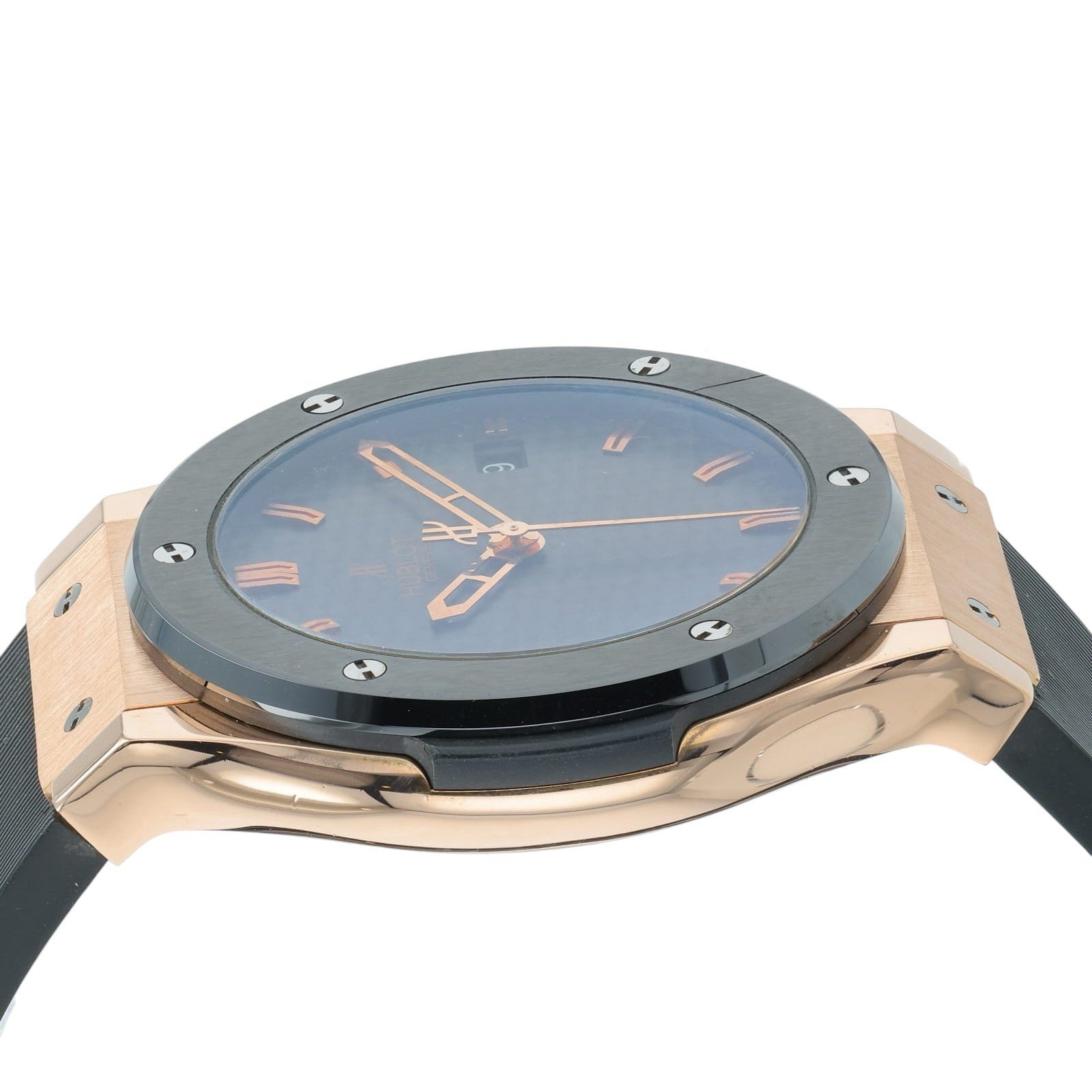 Hublot Classic Fusion 18k Rose Gold Carbon Dial 45mm Automatic 511.PM.1780.RX