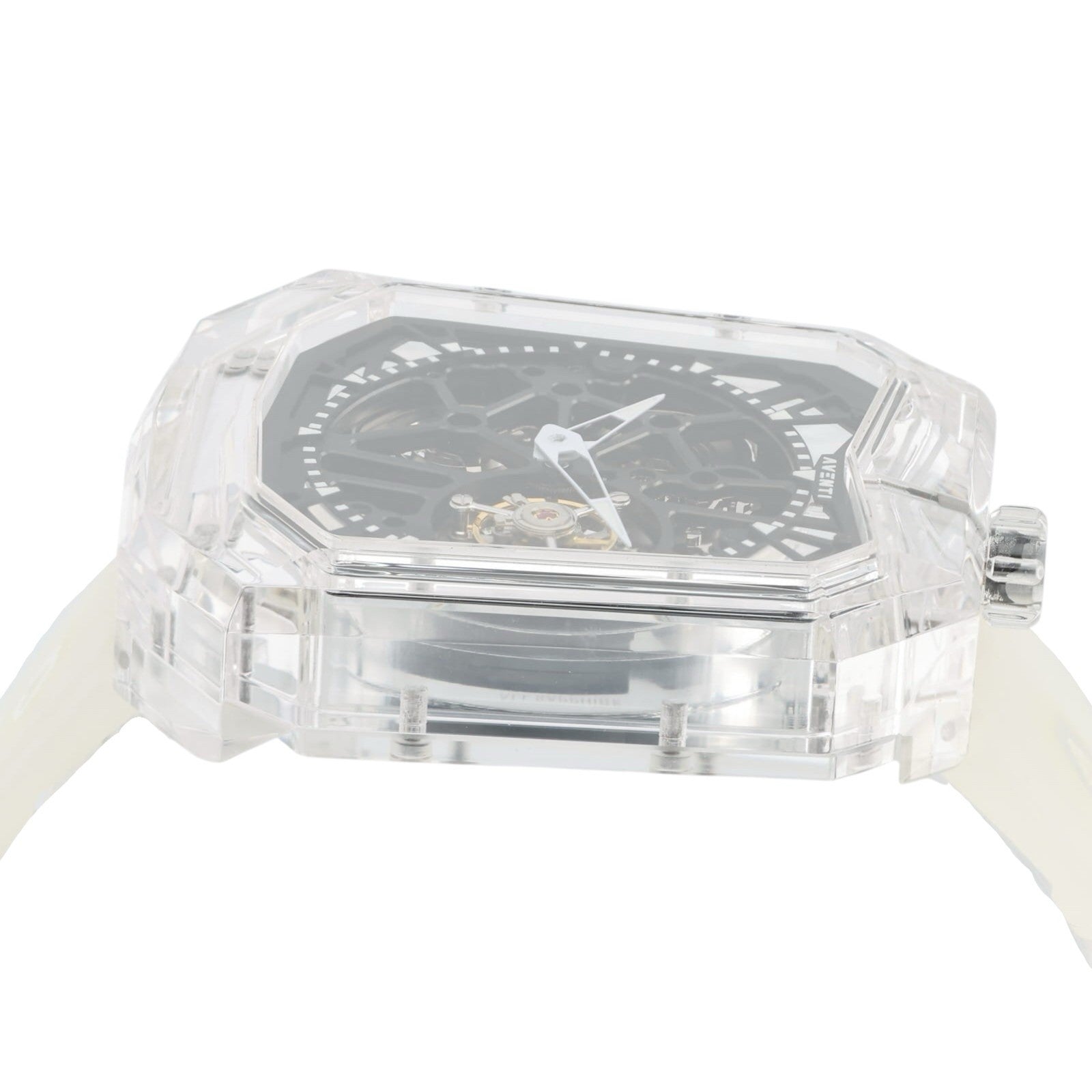 Aventi Sapphire Tourbillon Skeletonized Dial Sapphire Case 48mm Watch A11-S