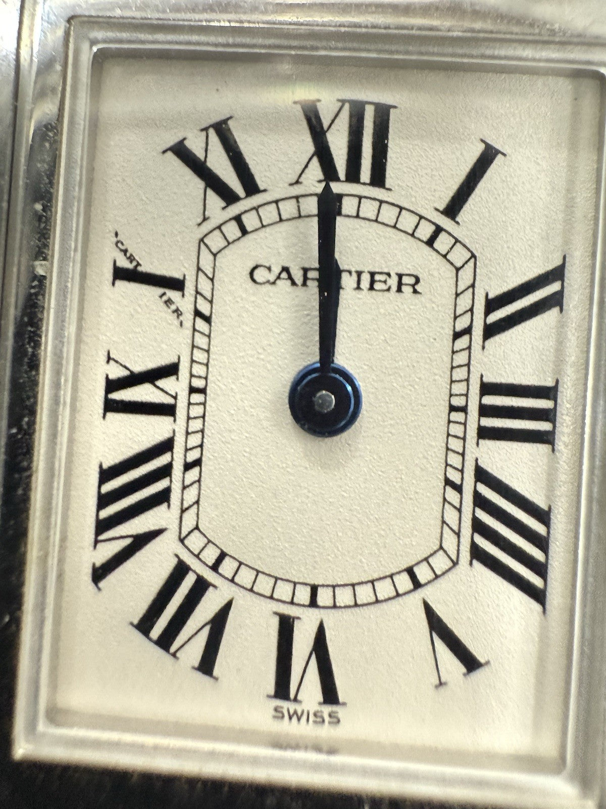 Cartier Tank Basculante Small 25 x 22mm Quartz Steel W1011158 Selling As-Is