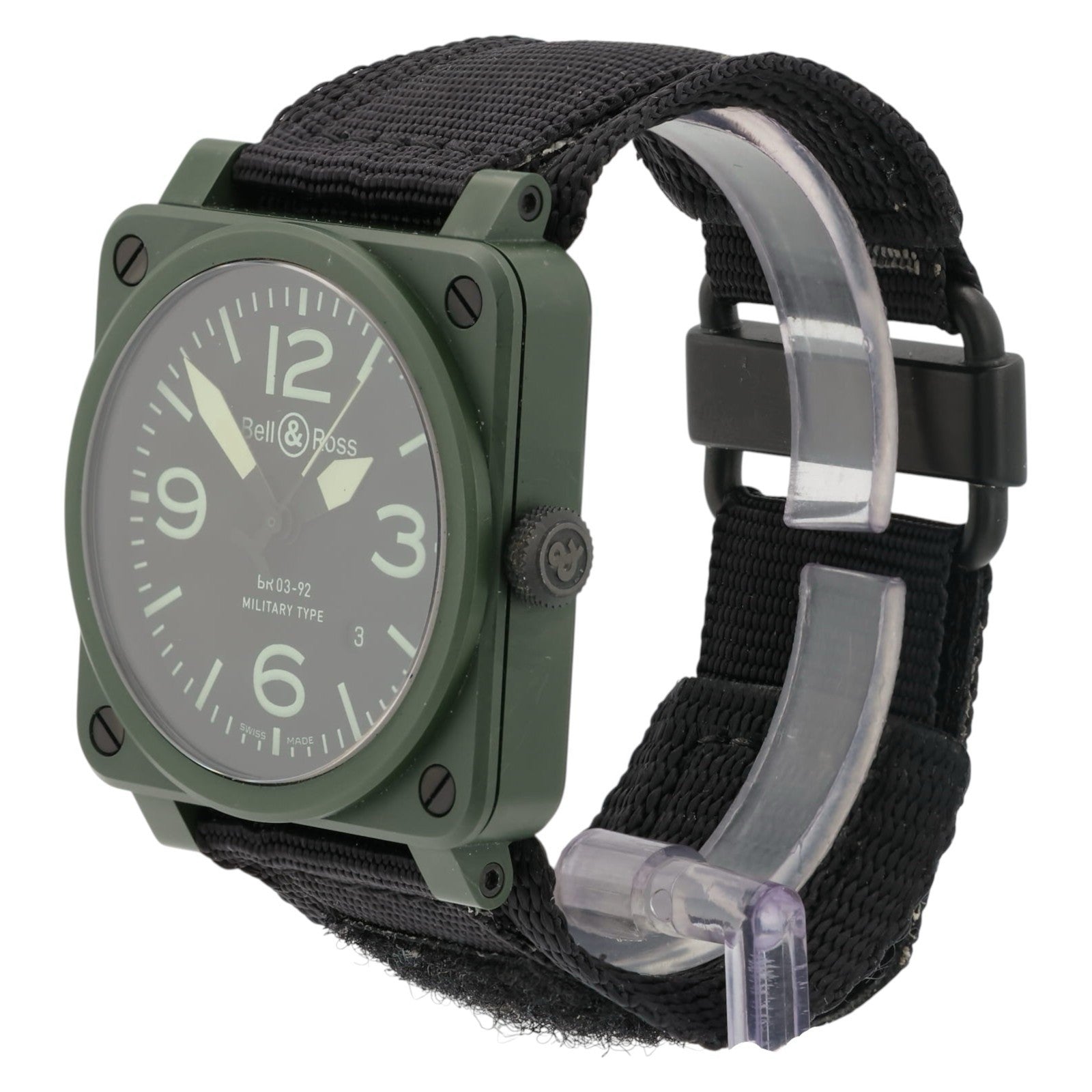 Bell & Ross Black Dial Green Ceramic 42mm Automatic Men’s Watch BR03-92-CK
