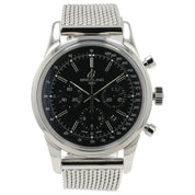 Breitling Transocean Black Dial Stainless Steel 43mm Automatic Mens Watch AB0152