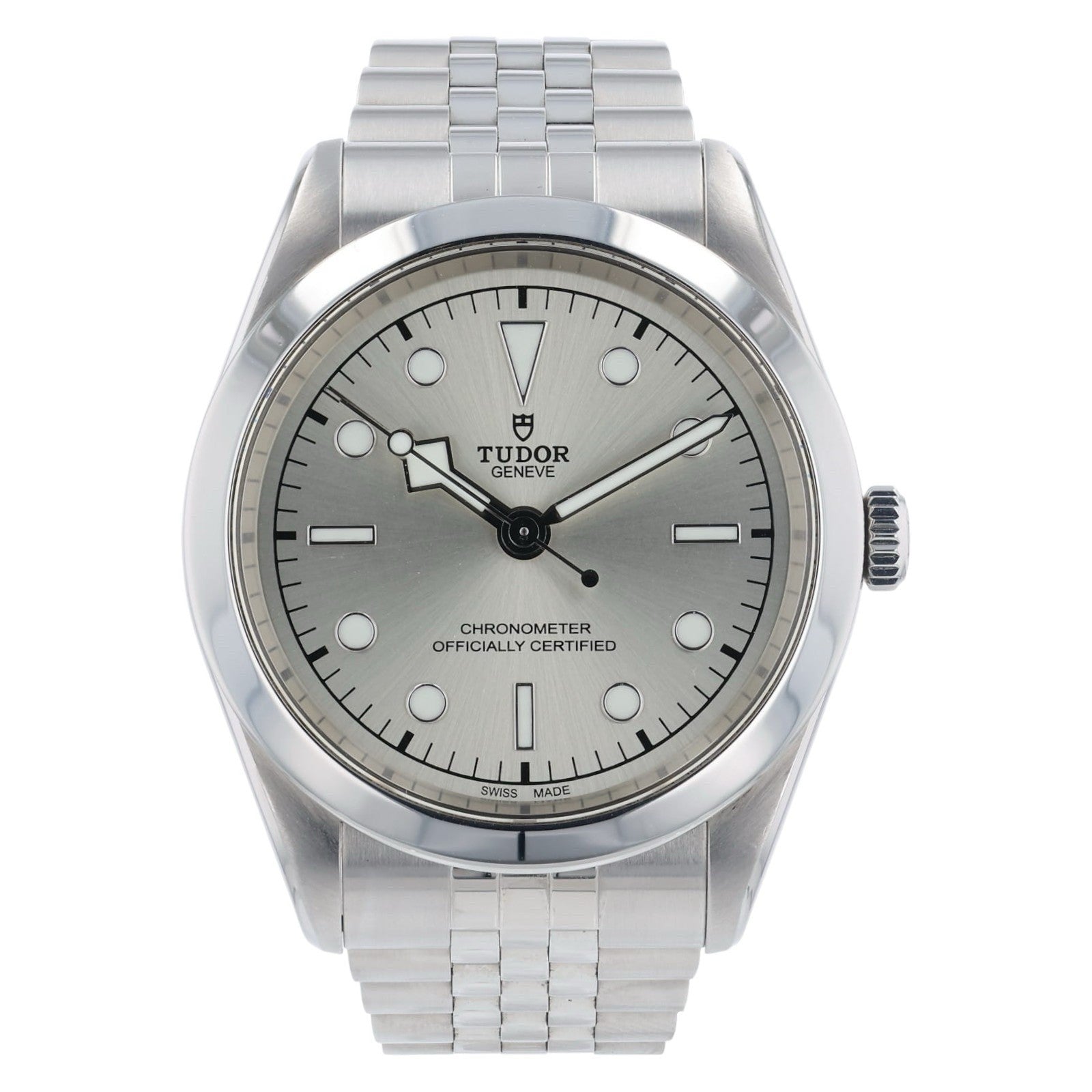 Tudor Black Bay Stainless Steel Silver Dial 41mm Automatic Movement Mens 79680