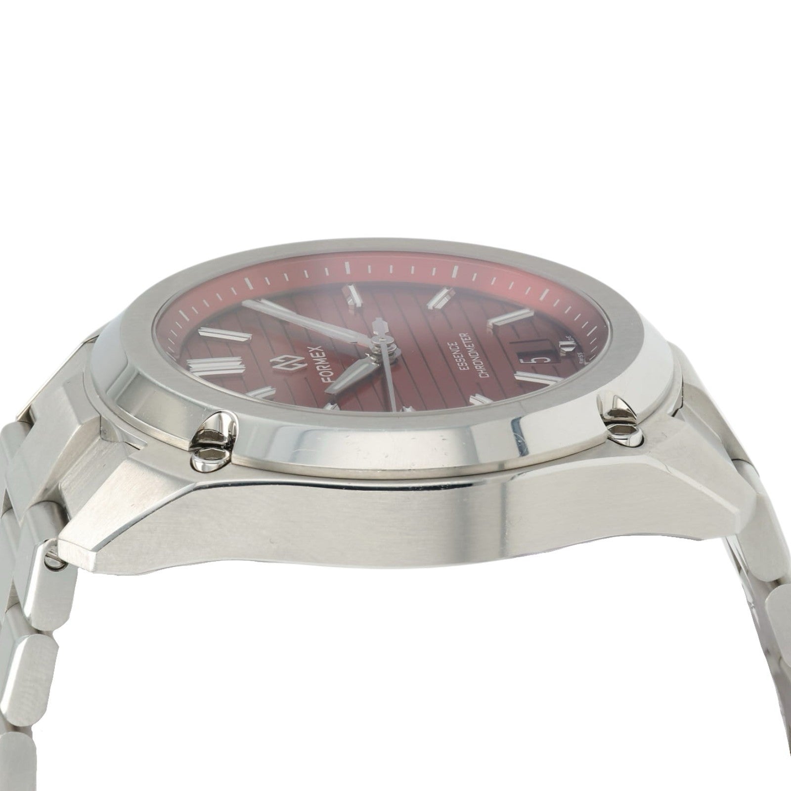 Formex Essence Red Dial Stainless Steel 39mm Automatic Movement Mens Watch 1855