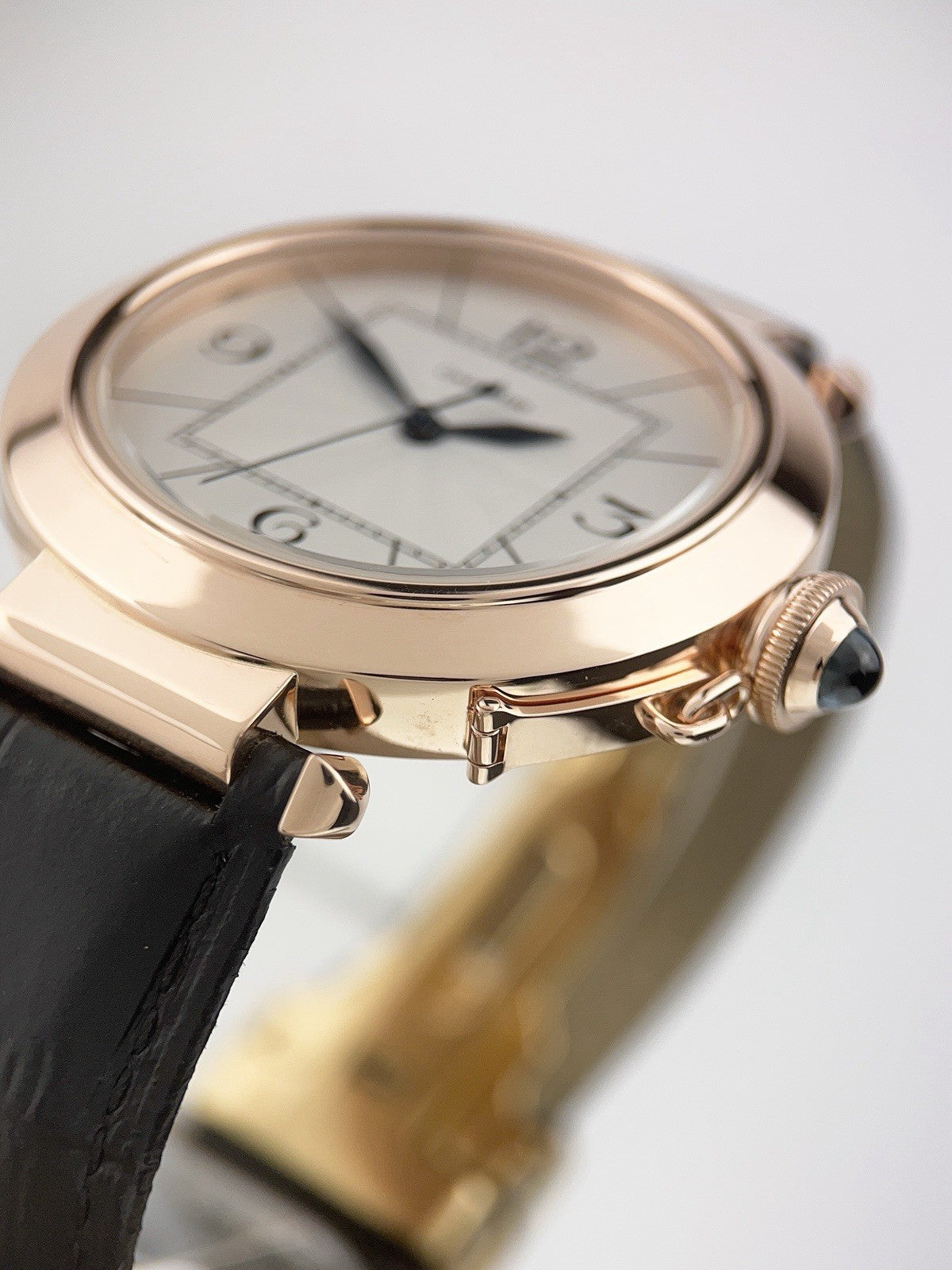 Cartier Pasha 18k Rose Gold Silver Dial 42mm Automatic Mens Watch W3019051
