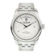 Tudor Glamour Date-Day Stainless Steel Silver Dial 39mm Automatic Men’s 56000