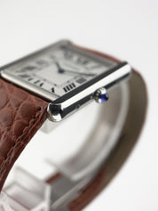Cartier Tank Solo Stainless Steel Silver Dial 27mm Quartz Men’s Watch W5200003