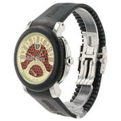 Gerald Genta Arena Bi-Retro Red & Yellow Dial Steel 45mm Automatic Mens BSP.Y.10