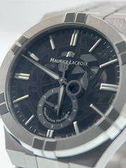 NEW Maurice Lacroix Stainless Steel Black Dial 44mm Automatic Mens Watch A16088