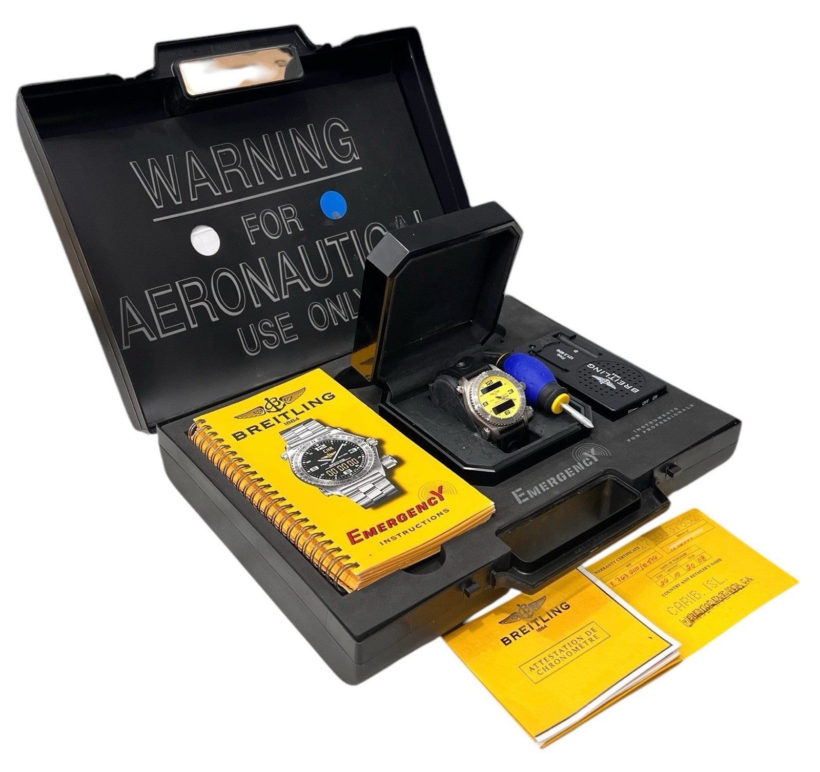 Breitling Emergency Titanium Yellow Dial 43mm Digital Quartz Men’s Watch E76321