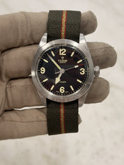 2022 Tudor Ranger Stainless Steel Black Dial Fabric Strap Mens Watch 79950 - B/P