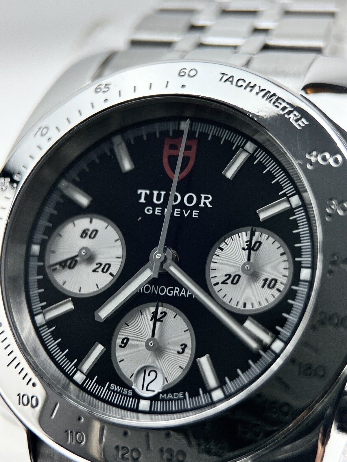 Tudor Sport Chronograph 20300 Black Dial Automatic 41mm Men's Steel Watch