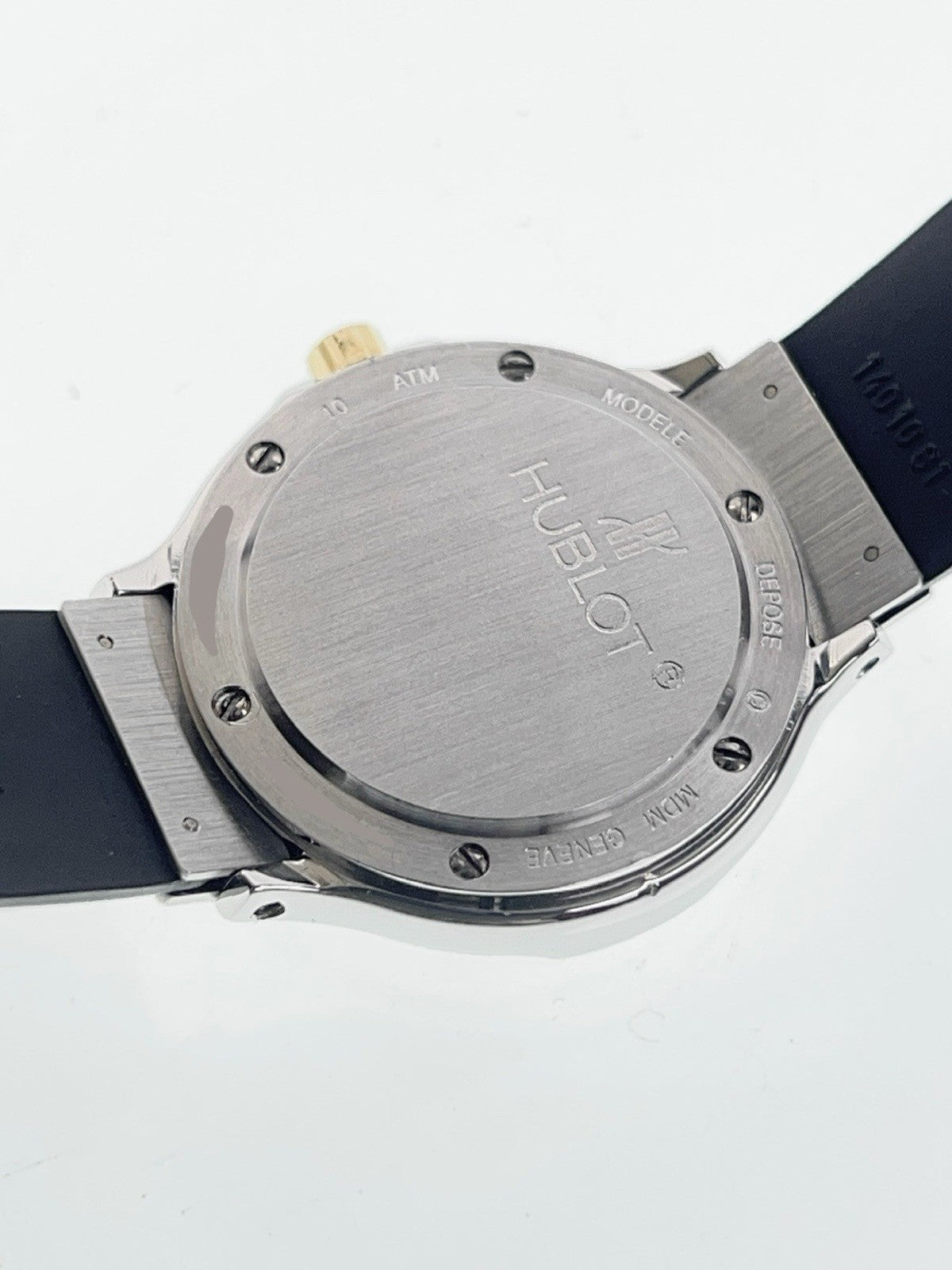 Hublot MDM Stainless Steel and Gold Black Dial 33mm Automatic Watch S.146.10.2