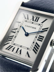 Cartier Tank Solo Stainless Steel Silver Dial 27mm Quartz Men's Watch W1018355
