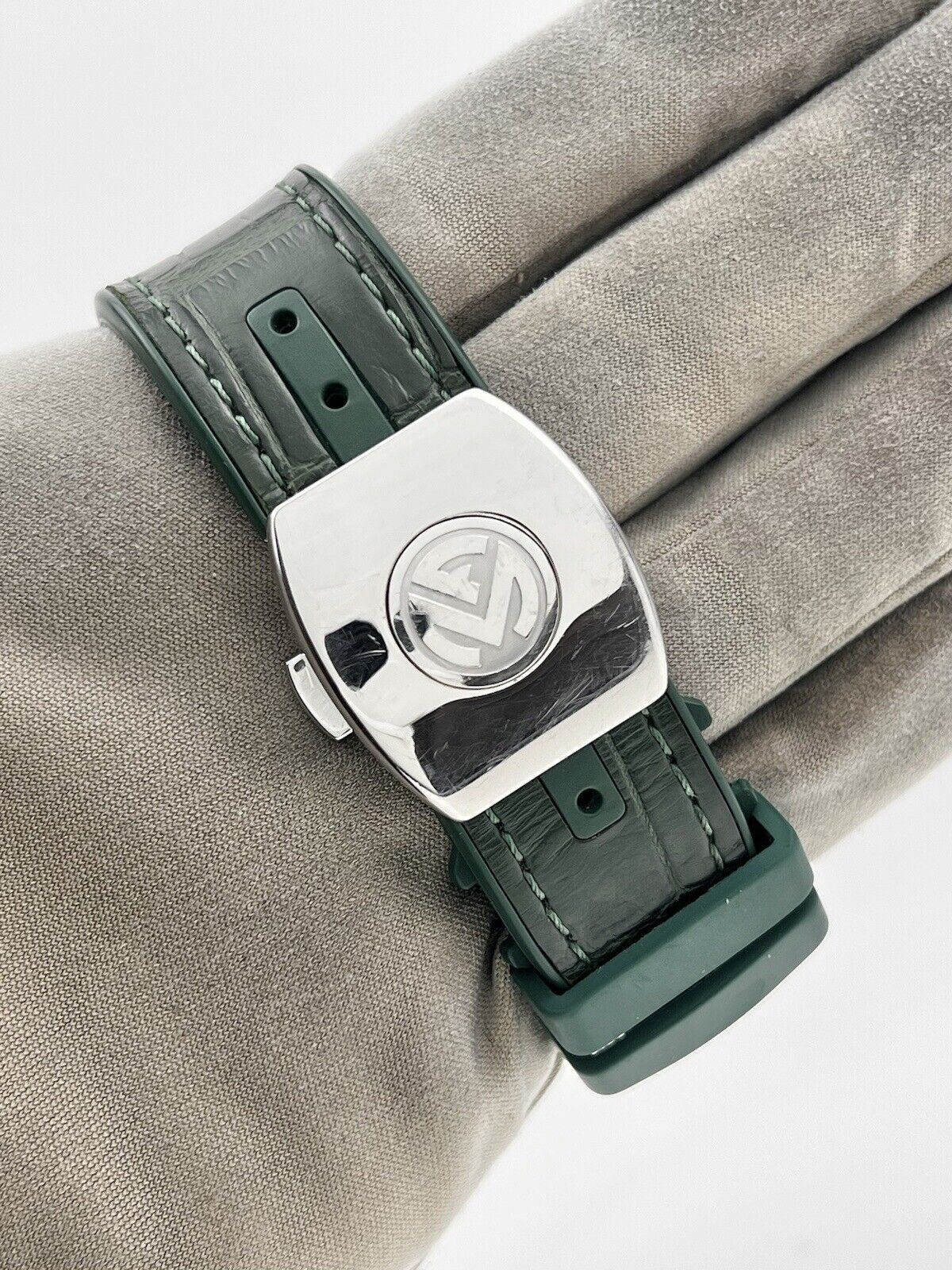 Franck Muller Vanguard Automatic 45mm White Dial Green Strap V45SCDTACVR