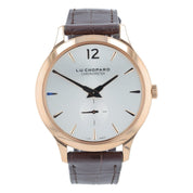 Chopard L.U.C 18k Rose Gold Silver Dial 40mm Automatic Movement Mens 161948