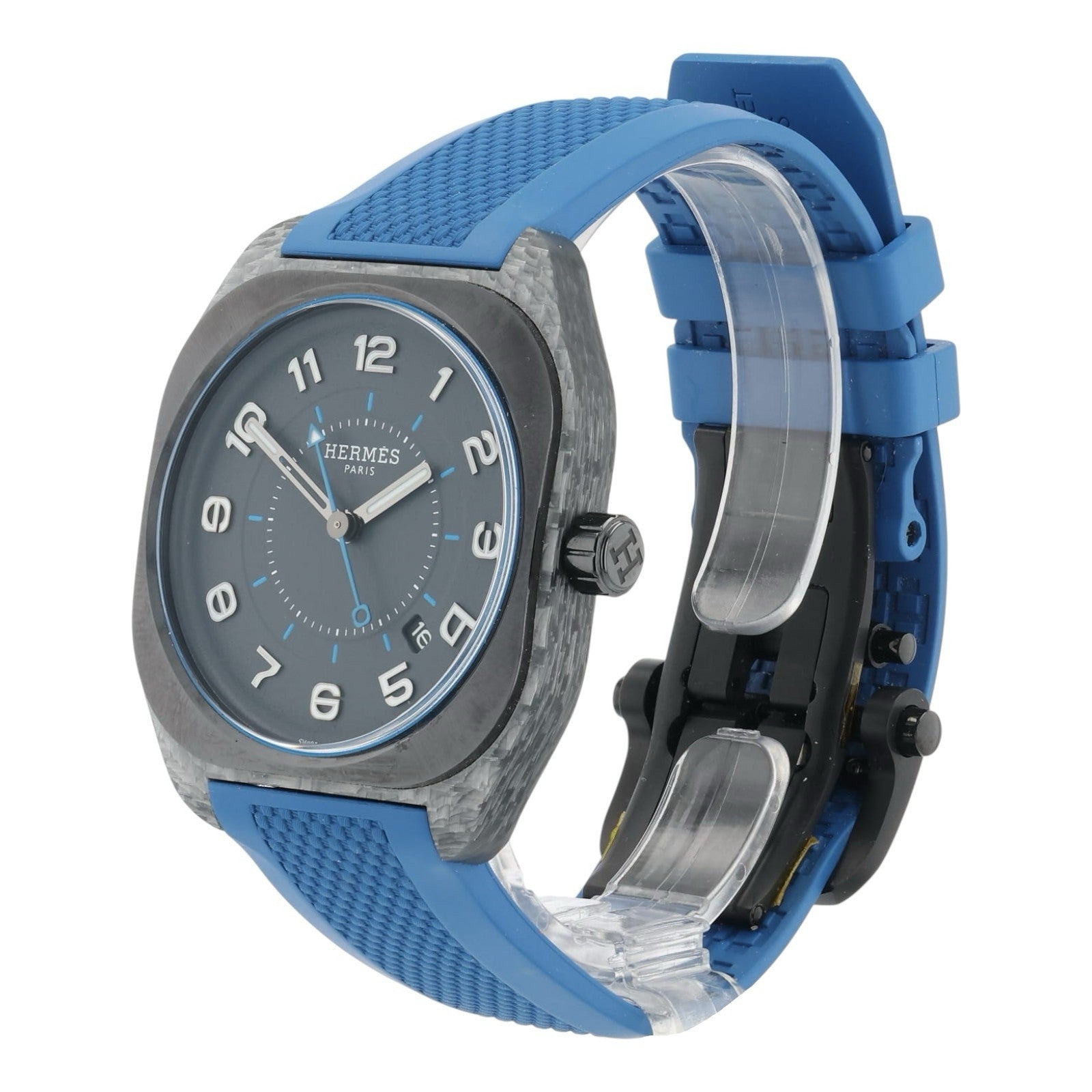 Hermes H08 Carbon & Titanium Gray Dial 42mm Automatic Movement Men’s Watch