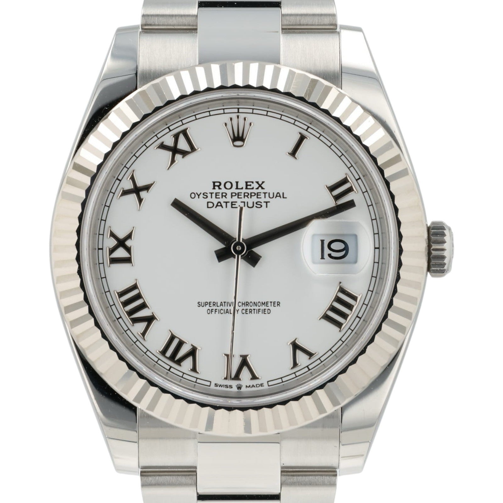 2021 Rolex Datejust White Dial Stainless Steel 41mm Automatic Men’s Watch 126334