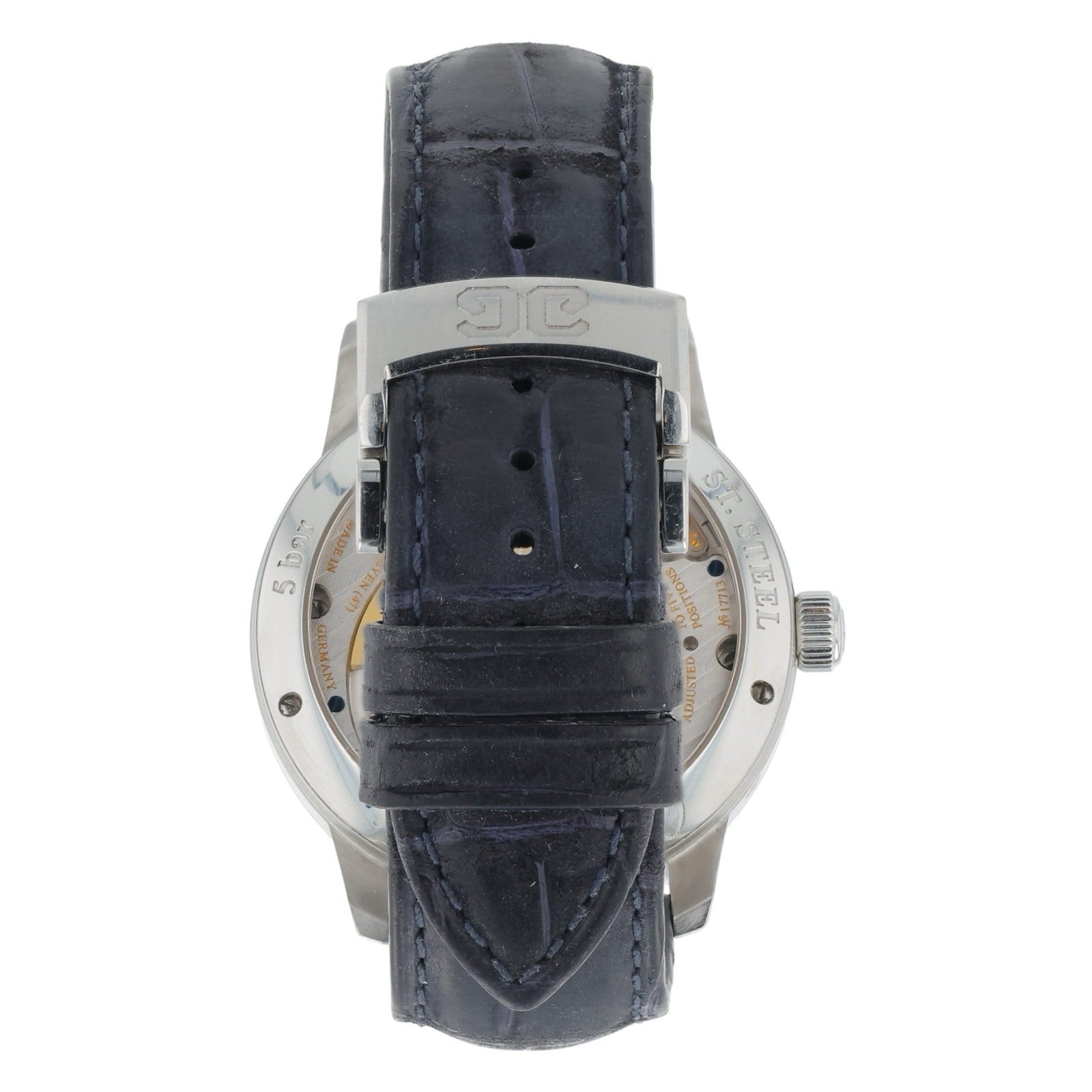 Glashutte Original Panomaticlunar Steel Blue Dial 40mm Watch 1-90-02-46-32-01