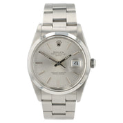 Rolex Date Silver Dial Stainless Steel 34mm Automatic Movement Mens Watch 15000