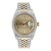 Rolex Datejust Steel & Gold Champagne Dial 36mm Automatic Mens Watch 1601