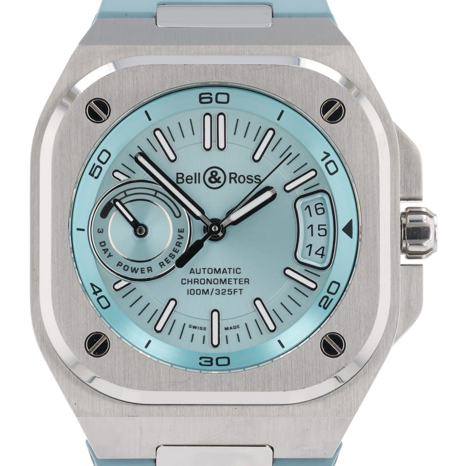 Bell & Ross BR-X5 Stainless Steel Ice Blue Dial 41mm Automatic Mens Watch BR-X5