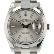Rolex Datejust Stainless Steel Silver Dial 41mm Automatic Mens Watch 126300