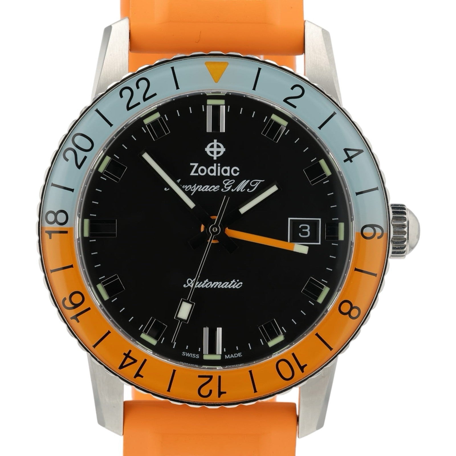 Zodiac Aerospace Black Dial Stainless Steel 40mm Automatic Men’s Watch ZO9401