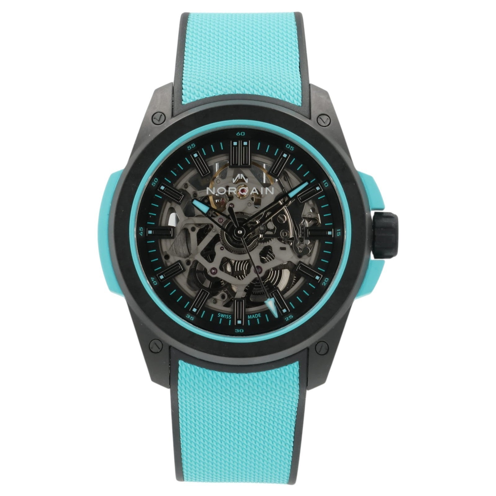 Norqain Wild One Blue Skeleton Dial Carbon 42mm Automatic Men's Watch NNQ3000