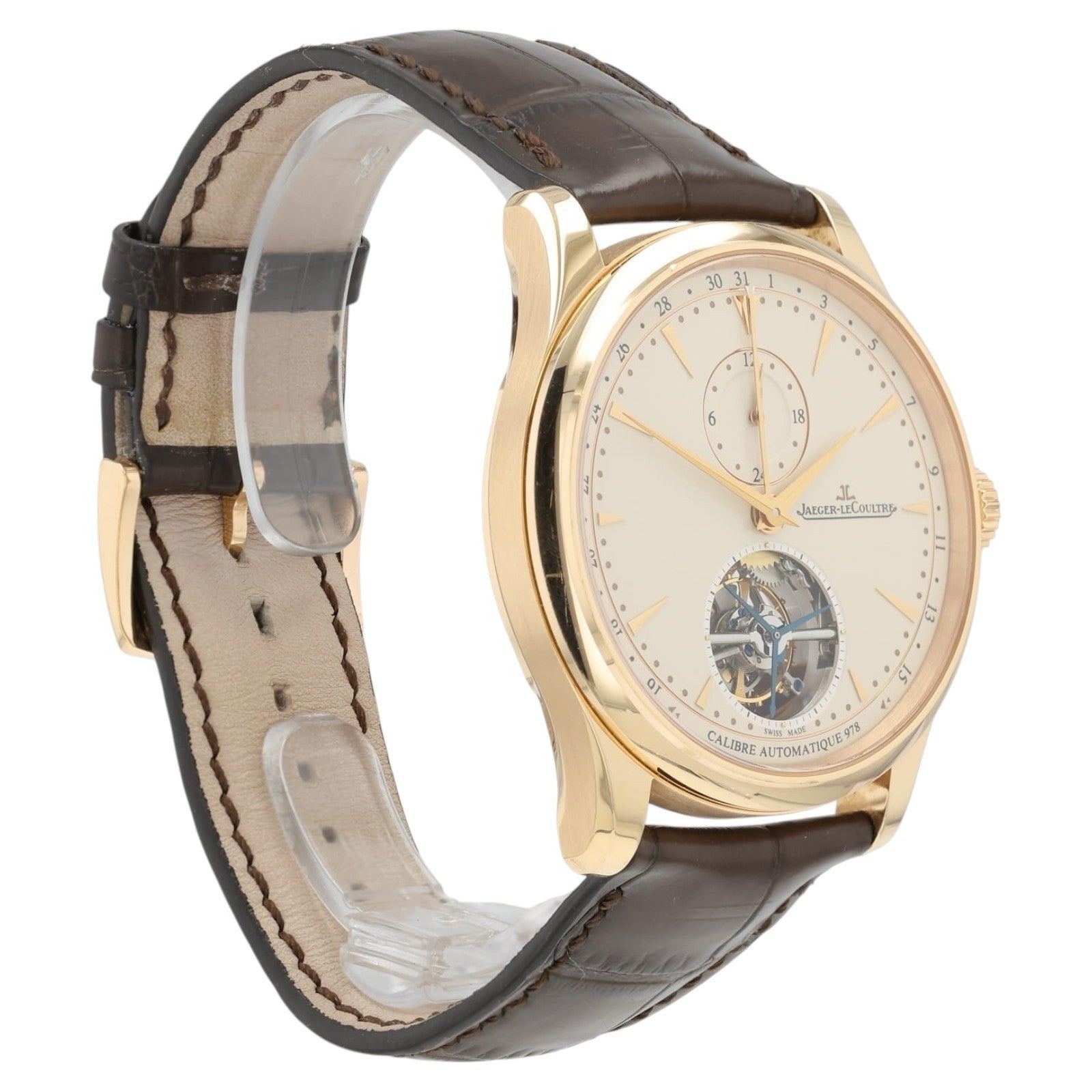 LeCoultre Tourbillon Cream Dial 18k Rose Gold 43mm Auto Men’s Watch Q1662510