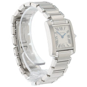 Cartier Tank Franchise Steel Silver Dial 25x20mm Quartz Women’s Watch W51008Q3