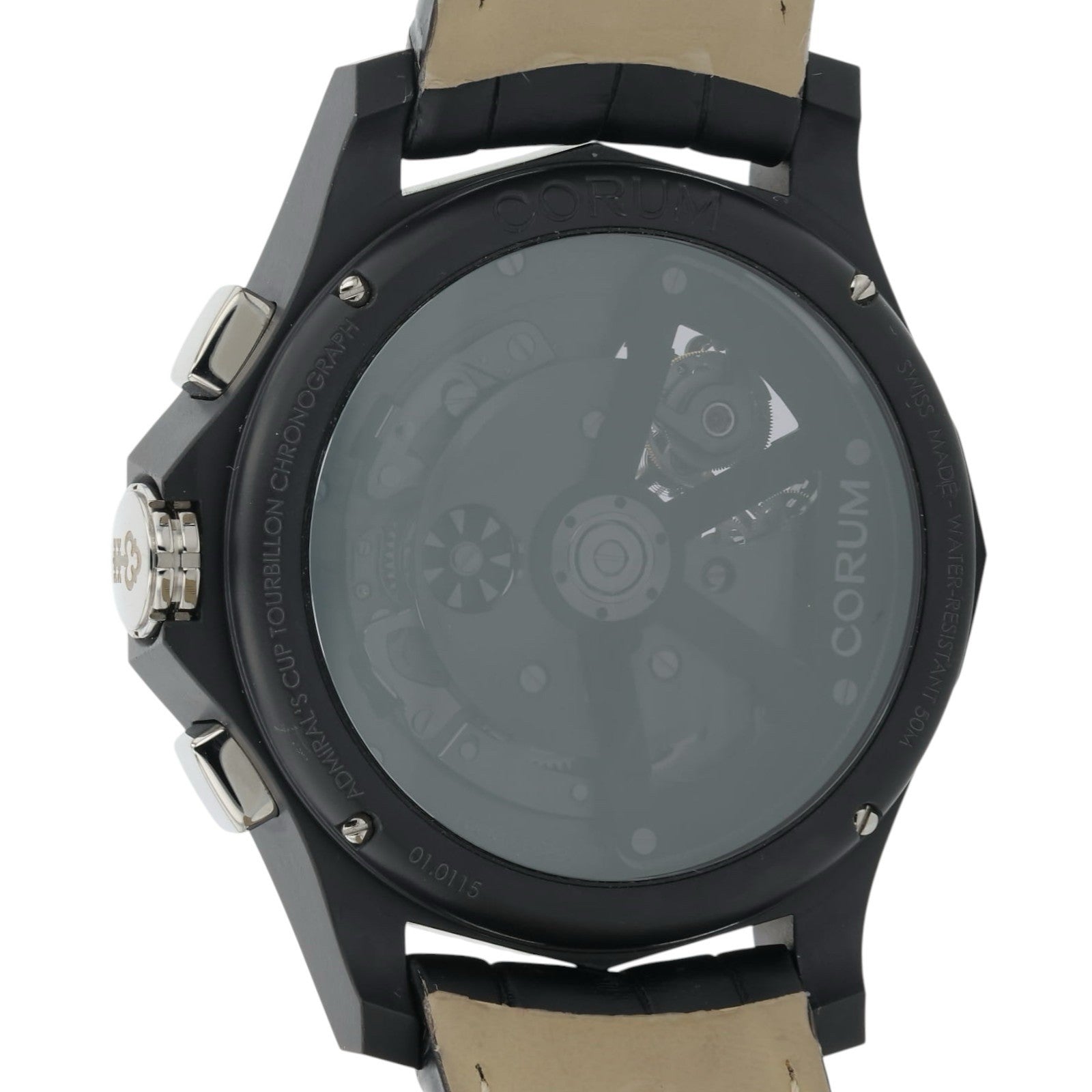 Corum Admirals Cup Silver Dial Tourbillon Aluminum 47mm Automatic Men’s 1.0115