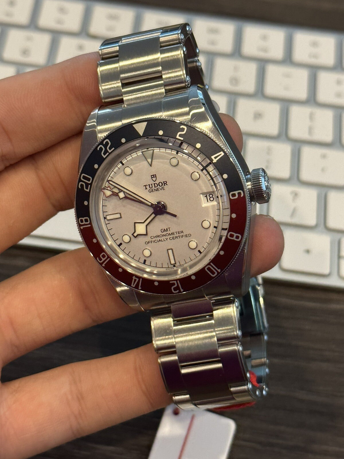 NEW 2025 Tudor Black Bay Pepsi GMT 79830RB Opaline Dial Watch  Box/Papers