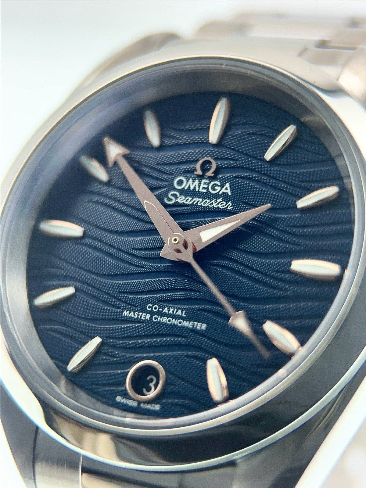 Omega Seamaster Steel Blue Dial 34mm Automatic Women's Watch 220.10.34.20.03.001