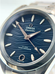 Omega Seamaster Steel Blue Dial 34mm Automatic Women's Watch 220.10.34.20.03.001