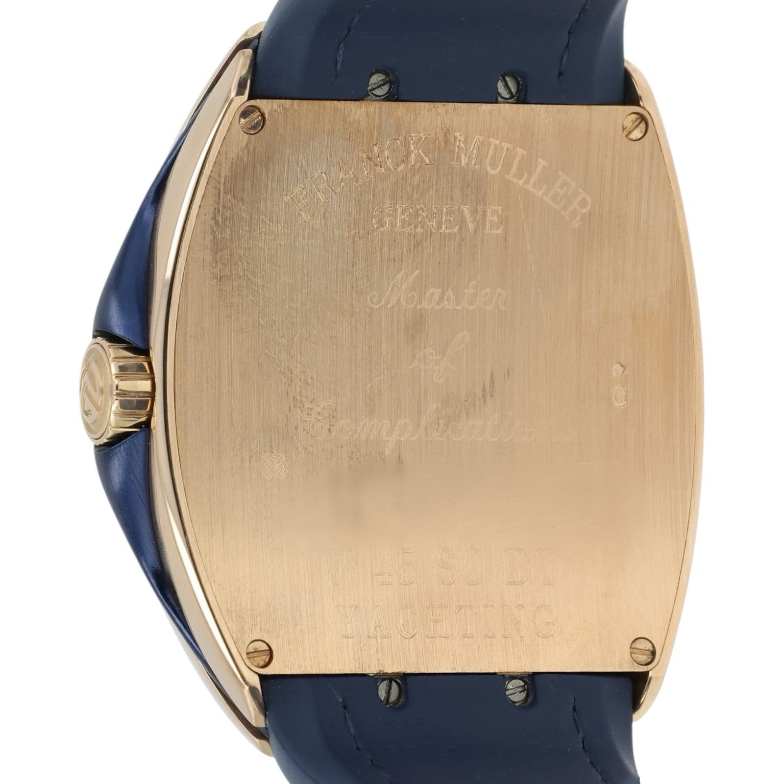 Franck Muller Yachting Blue Dial 18k Rose Gold 44mm Automatic Mens V45 SC DT