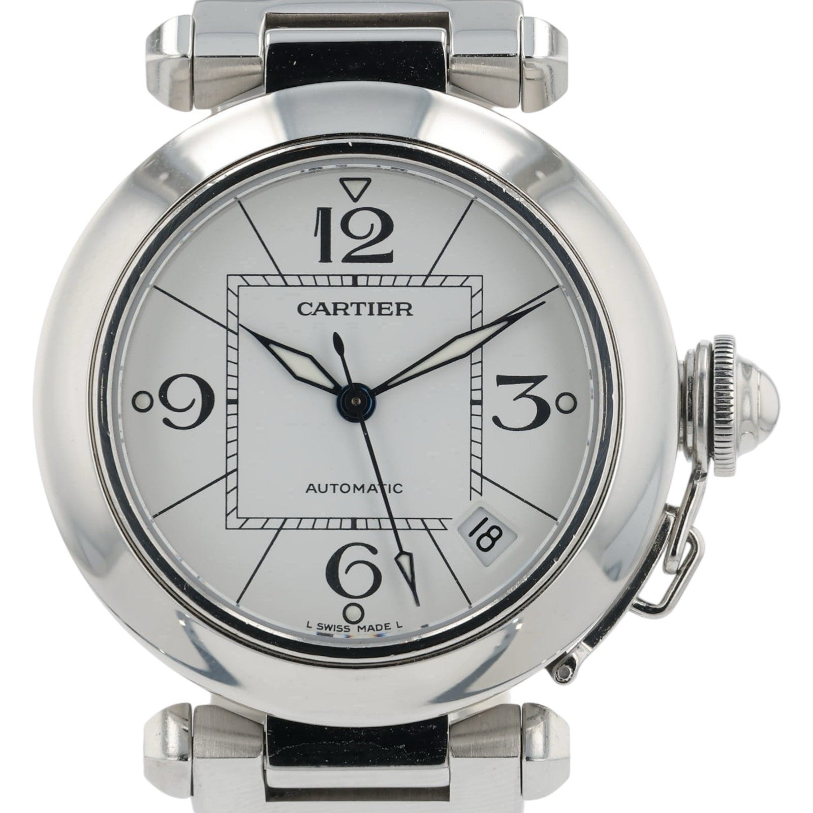 Cartier Pasha C White Dial Stainless Steel 35mm Automatic Men’s Watch W31074M7
