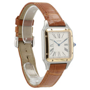Cartier Santos Dumont Large Silver Dial Steel & 18k Rose Gold 31mm WA2A0011