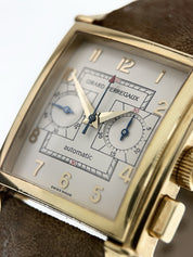 Girard Perregaux Vintage 18k Yellow Gold Silver Dial Automatic Men's Watch 2599
