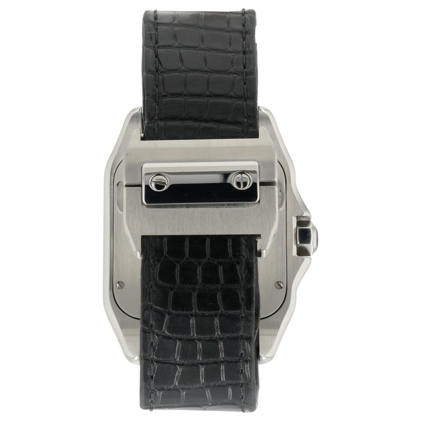 Cartier Santos Silver Dial Stainless Steel 38mm Automatic Men's Watch W20073X8
