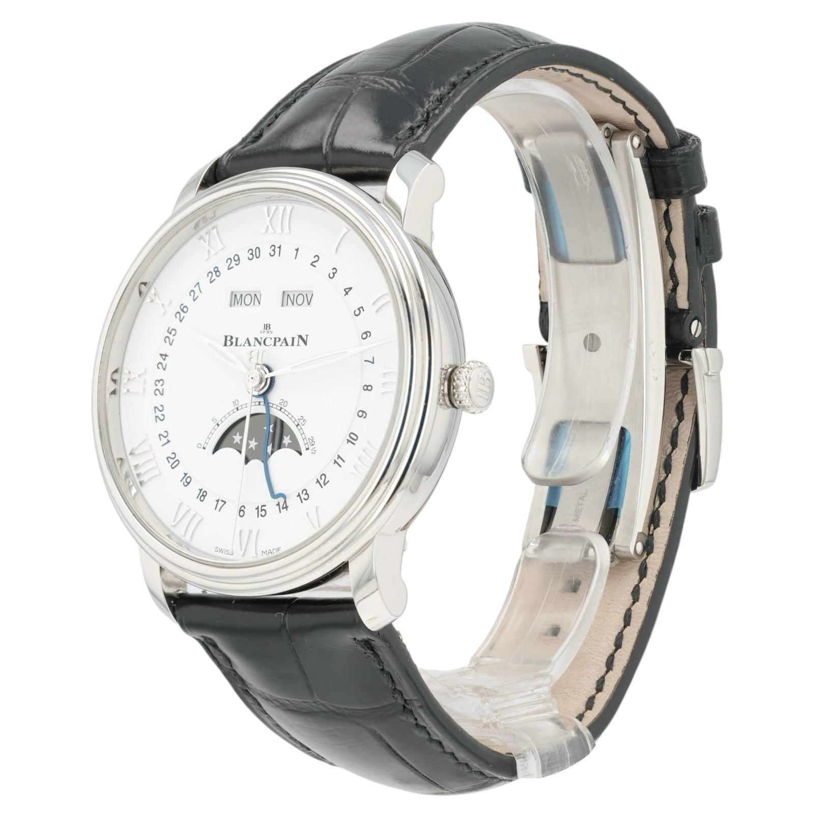 Blancpain Villeret White Dial Stainless Steel 40mm Automatic Mens 6654-1127-55B