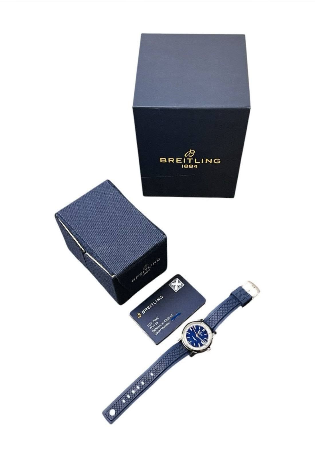 Breitling Top Time Blue Dial Stainless Steel 38mm Automatic Men’s Watch AB3113